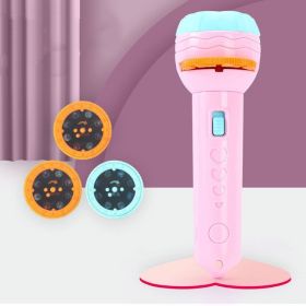 Children's Flashlight Toy Projection Flashlight Early Education Picture Dinosaur Pattern (Color: pink)