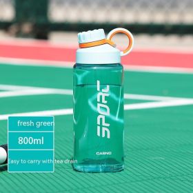 Fashion Large Capacity Simple Plastic Cup (Option: 800ml Green-Mocha Plastic Cup)