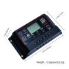 1pc Solar Charge And Discharge Controller 12V 24V Auto LCD Solar Regulator With Dual USB 5V; 5.25*1.98in